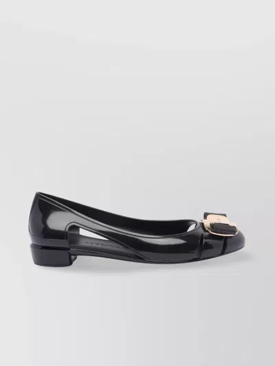 Ferragamo Jelly Ballet Flats Cut-out Design
