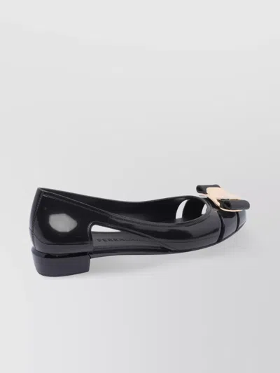 Ferragamo Jelly Ballet Flats Cut-out Design