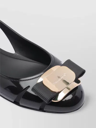 Ferragamo Jelly Ballet Flats Cut-out Design