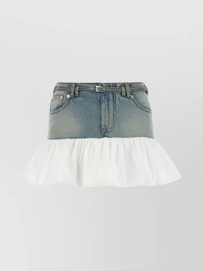 Gimaguas Nena Denim Cotton Flare Mini Skirt