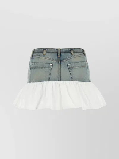 Gimaguas Nena Denim Cotton Flare Mini Skirt