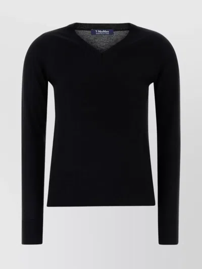 's Max Mara Midnight Blue Wool Idoneo Sweater In Black