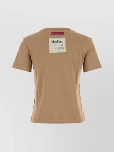 's Max Mara Gemma T-shirt In Cotton Biscuit In Brown
