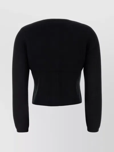 Apc Crew Neck Wool Cardigan Mila In Black