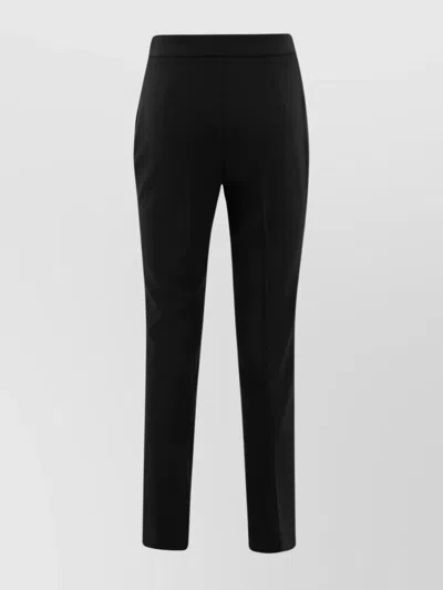 's Max Mara Trousers Flared Leg Pleated Front In Black