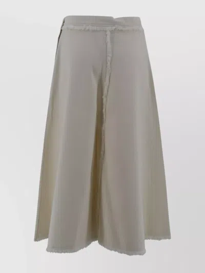Weekend Max Mara A-line Silhouette Skirt Frayed Hem In Neutral