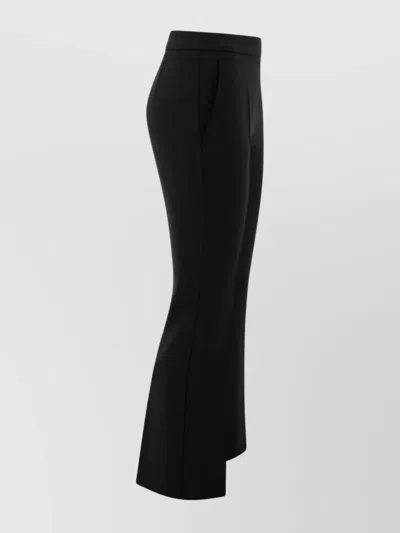 's Max Mara Trousers Flared Leg Pleated Front In Black