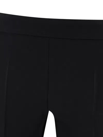 's Max Mara Trousers Flared Leg Pleated Front In Black