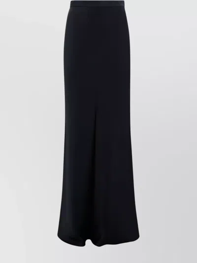 S Max Mara Flared Hem High Waist Skirt In Blue