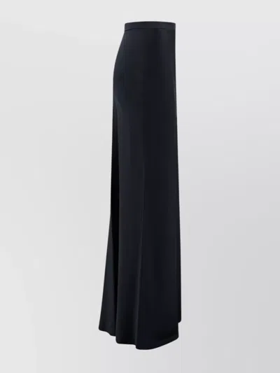 S Max Mara Flared Hem High Waist Skirt In Blue