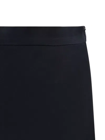 S Max Mara Flared Hem High Waist Skirt In Blue