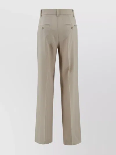 Weekend Max Mara Tailored Trousers With Belt Loops And Pockets In Gray