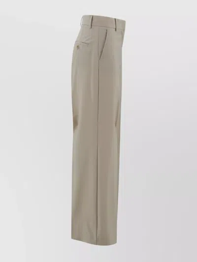 Weekend Max Mara Tailored Trousers With Belt Loops And Pockets In Gray