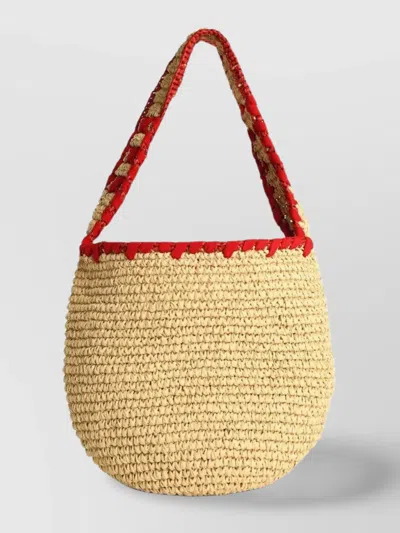 Marni Medium Raffia Tote Bag With Top Handle