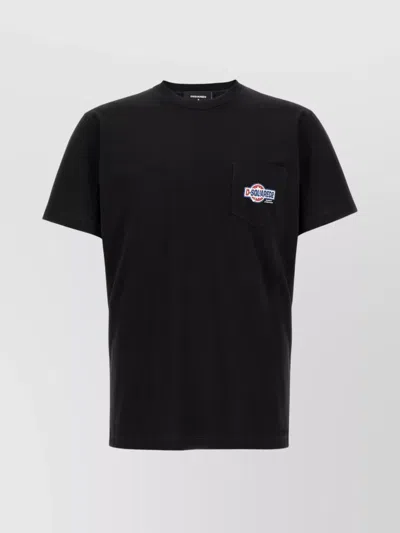 Dsquared2 T-shirt With Pocket And Logo In Black