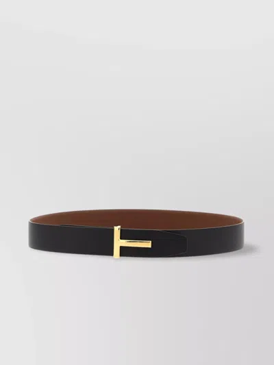 Tom Ford Logo Buckle Reversible Belt