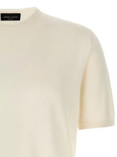Roberto Collina Crew Neck Knitted T-shirt In White