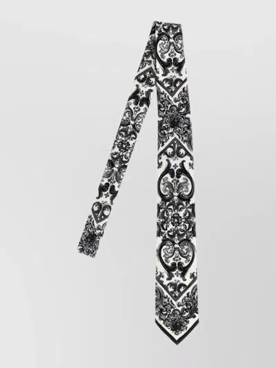 Dolce & Gabbana Maiolica Print Tie In Black