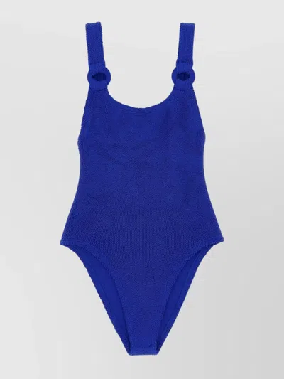 Hunza G Domino Swim One-piece Swimsuit In Blue
