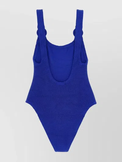 Hunza G Domino Swim One-piece Swimsuit In Blue