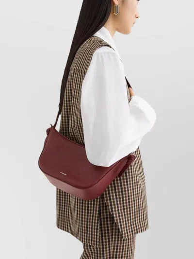 Jil Sander Leather Crossbody Bag With Adjustable Shoulder Strap