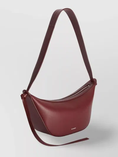 Jil Sander Leather Crossbody Bag With Adjustable Shoulder Strap