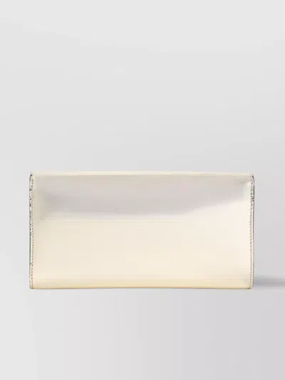 Jimmy Choo Emmie.mif Bag Envelope Gold Metallic Chain