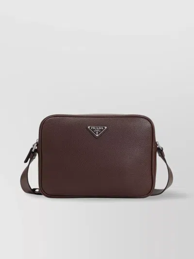 Prada Rectangular Leather Cross Body Bag