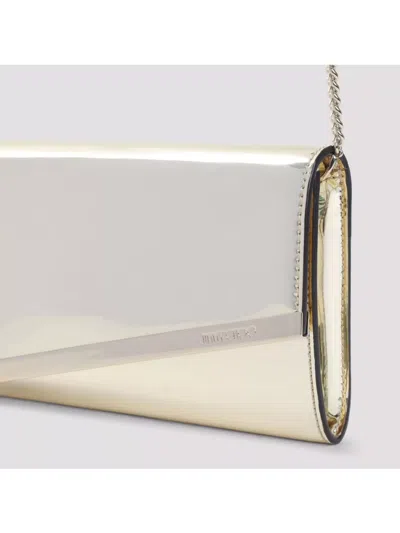 Jimmy Choo Emmie.mif Bag Envelope Gold Metallic Chain