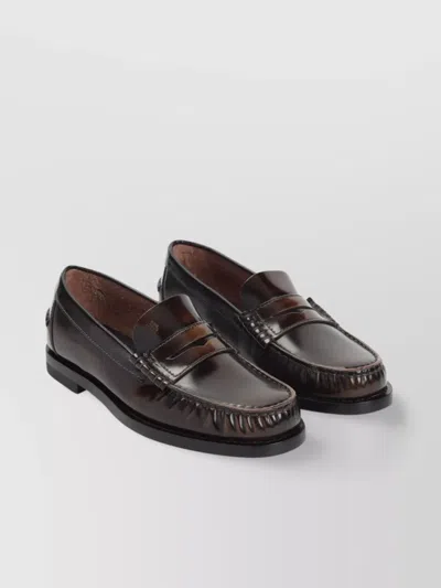 Tod's Penny Strap Leather Loafers