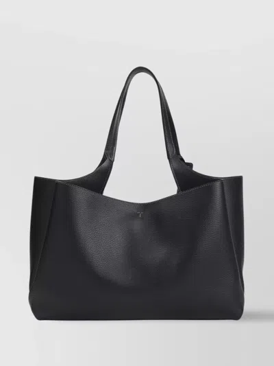 Tod's Medium Leather Shoulder Bag In Black