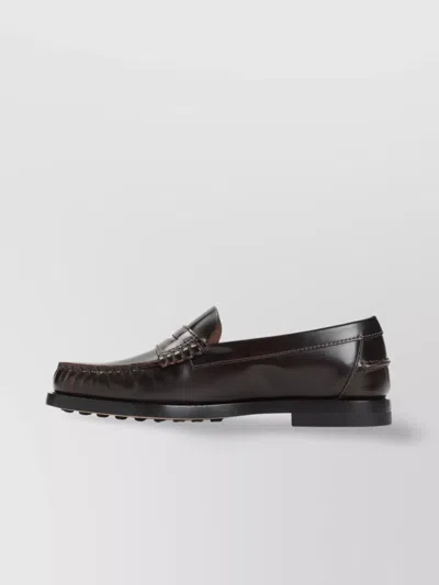 Tod's Penny Strap Leather Loafers
