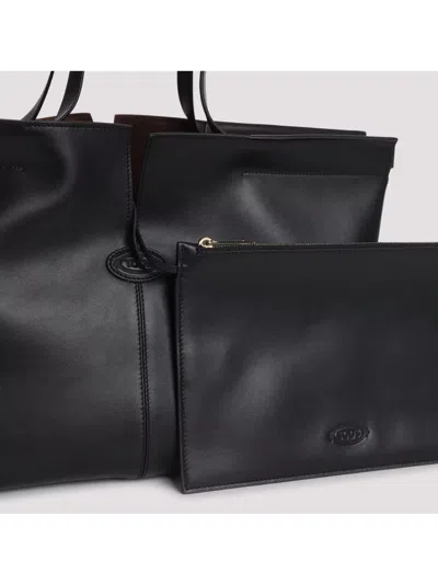 Tod's Leather Shoulder Bag Detachable Pouch