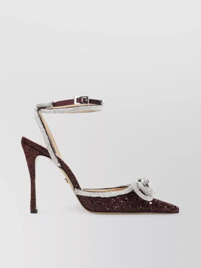 Mach&mach Double Bow Crystal Stiletto Pumps