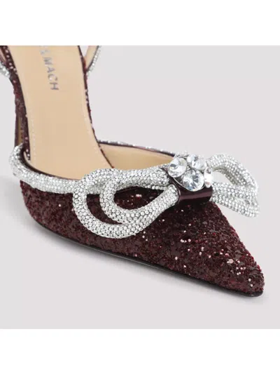 Mach&mach Double Bow Crystal Stiletto Pumps