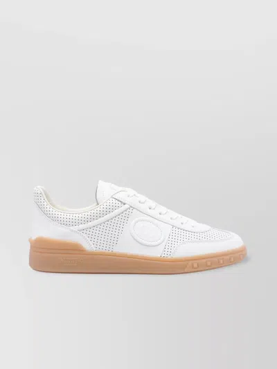 Valentino Garavani Upvillage Low-top Perforated Nappa Leather Sneaker In White