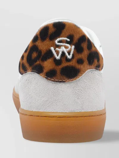 Stuart Weitzman Animal Print Low Top Sneakers