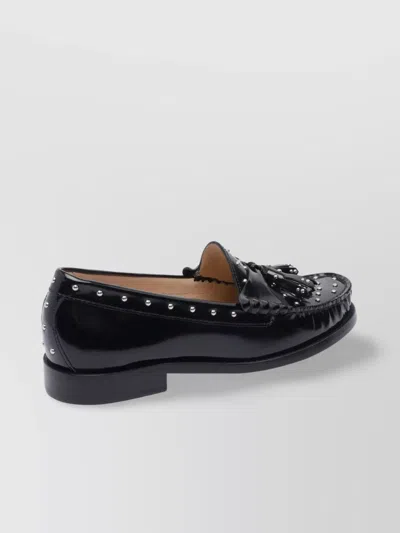 Stuart Weitzman Loafers With Studded Detailing And Tassel Embellishment