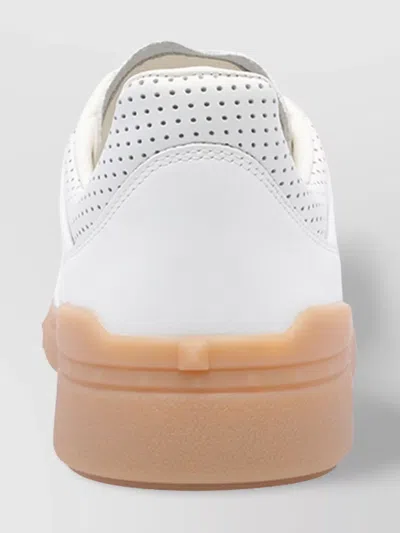 Valentino Garavani Upvillage Low-top Perforated Nappa Leather Sneaker In White