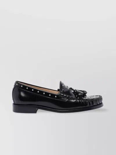 Stuart Weitzman Loafers With Studded Detailing And Tassel Embellishment