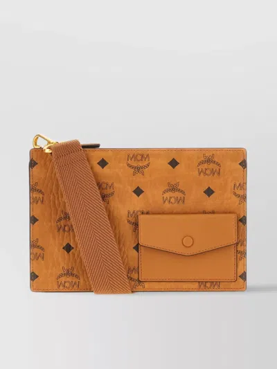 Mcm Crossbody Bag With Adjustable Strap And Front Pocket