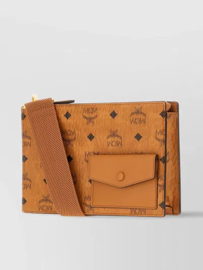 Mcm Crossbody Bag With Adjustable Strap And Front Pocket