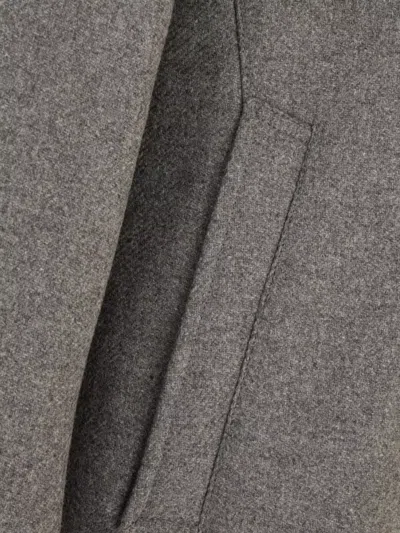 Herno Padded Coat With Front Pockets And High Collar In Gray