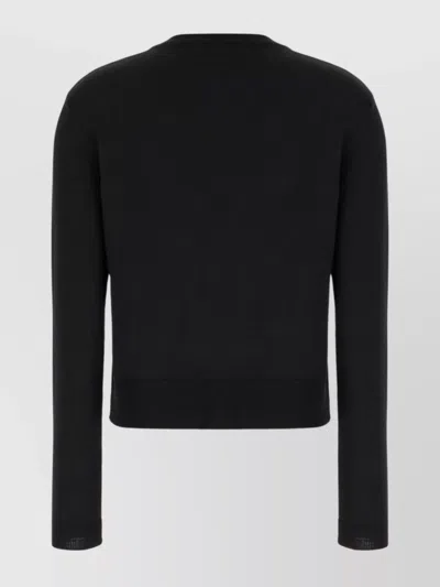 Moschino Teddy Bear-intarsia Crew-neck Sweater In Black