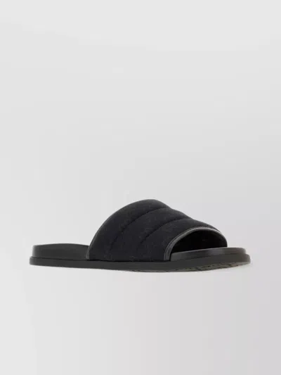 Gucci Quilted Strap Flat Sole Open Toe Slippers
