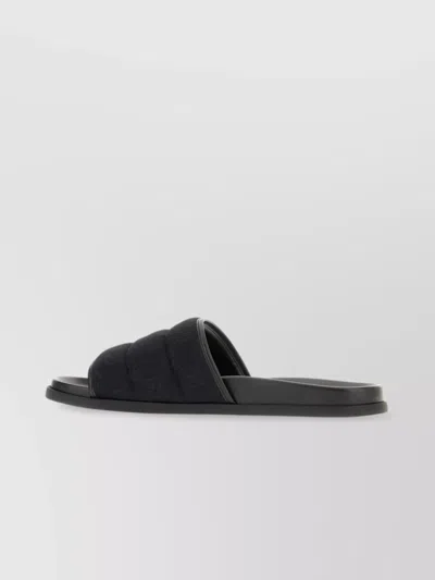 Gucci Quilted Strap Flat Sole Open Toe Slippers
