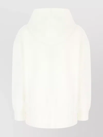 's Max Mara Visiera Logo Jersey Hooded Sweatshirt In White