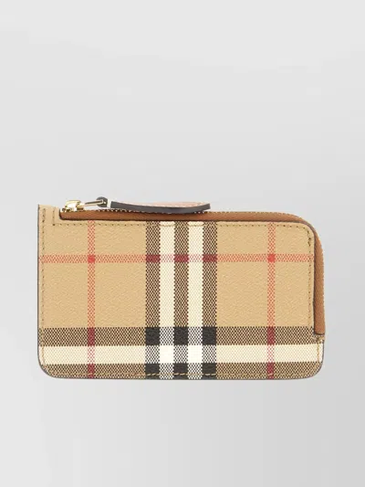 Burberry Checkered Pattern Wallet And Cardholder