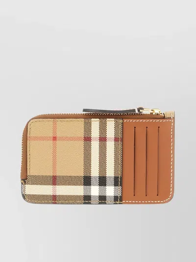 Burberry Checkered Pattern Wallet And Cardholder