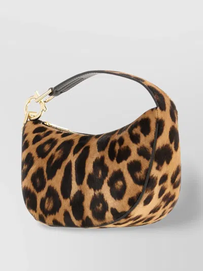 Ferragamo Handbags With Animal Print And Gold-tone Hardware